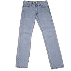 Levis 505 Jeans Mens 32x36 Blue Medium Wash Classic Straight Leg Denim Tall Long